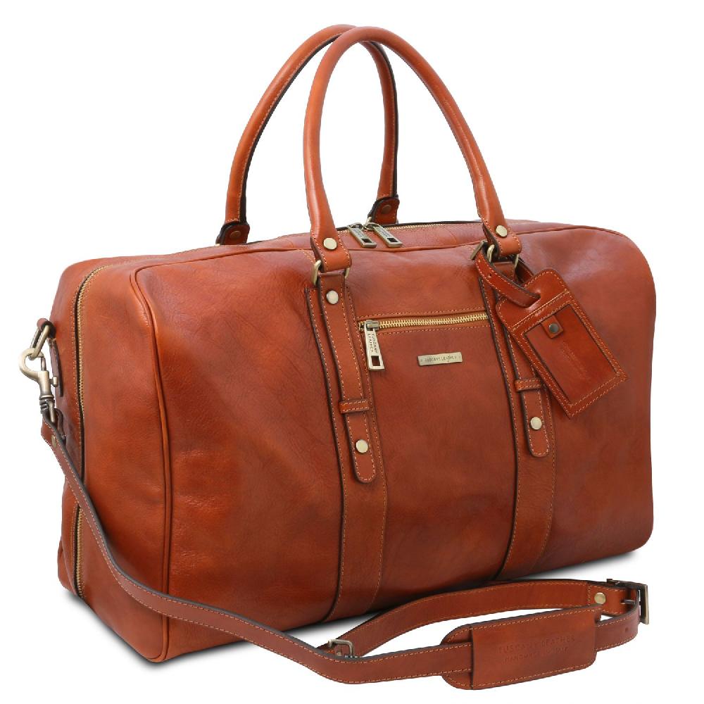Tuscany Leather Borsone da Viaggio in Pelle con Tasca Frontale Offerte esclusive