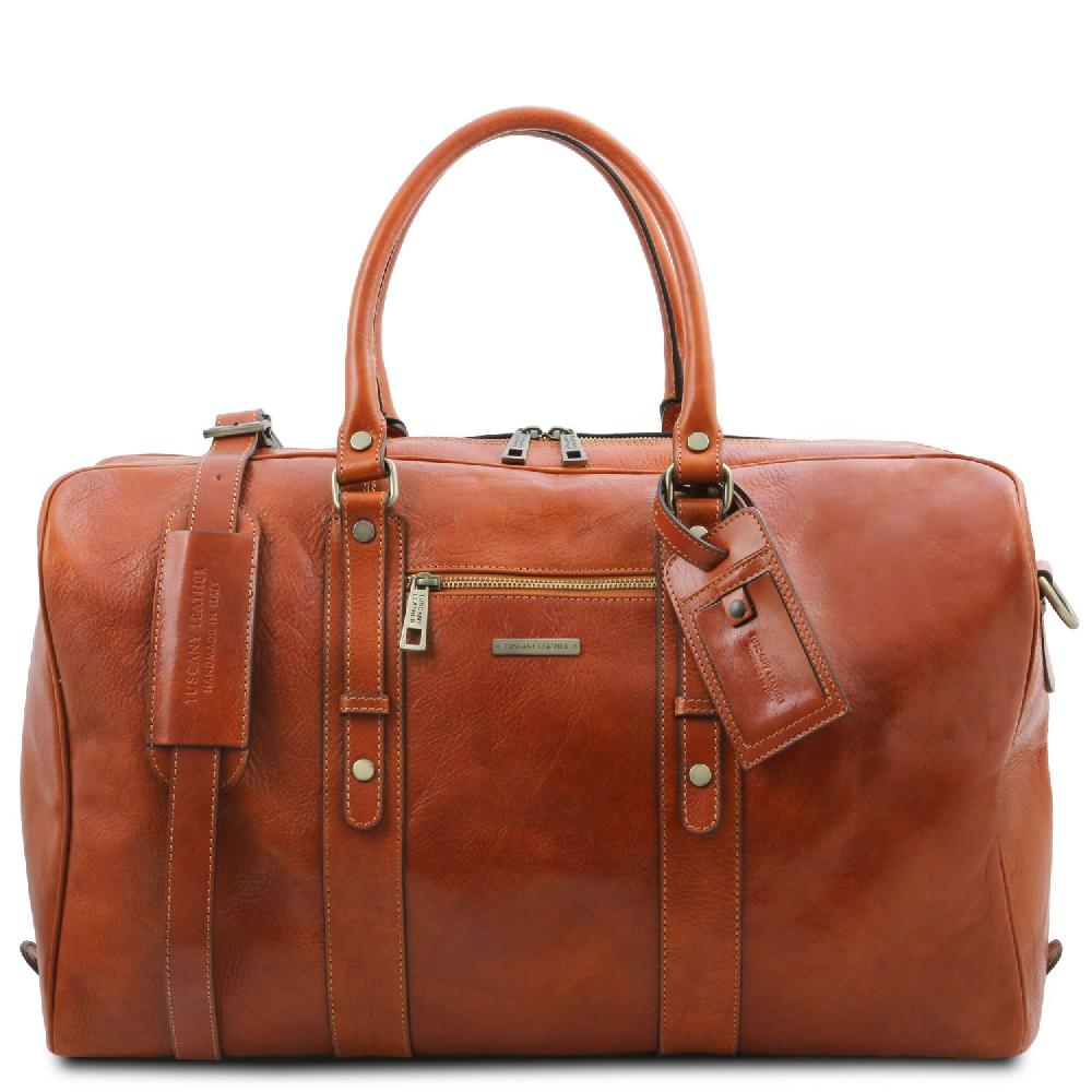 Tuscany Leather Borsone da Viaggio in Pelle con Tasca Frontale Lightning offer