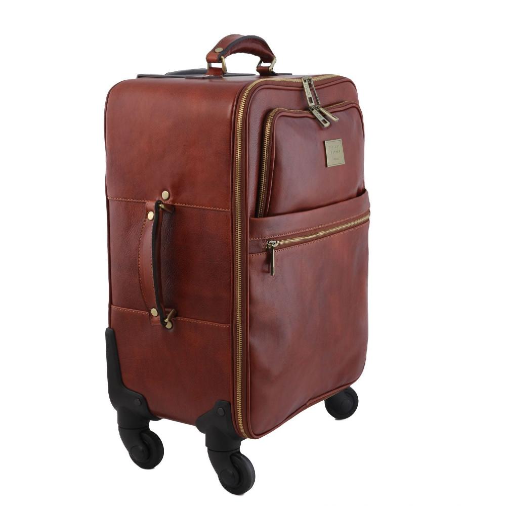 Tuscany Leather Trolley Verticale in Pelle con 4 Ruote Comprane uno, ottenene uno gratis