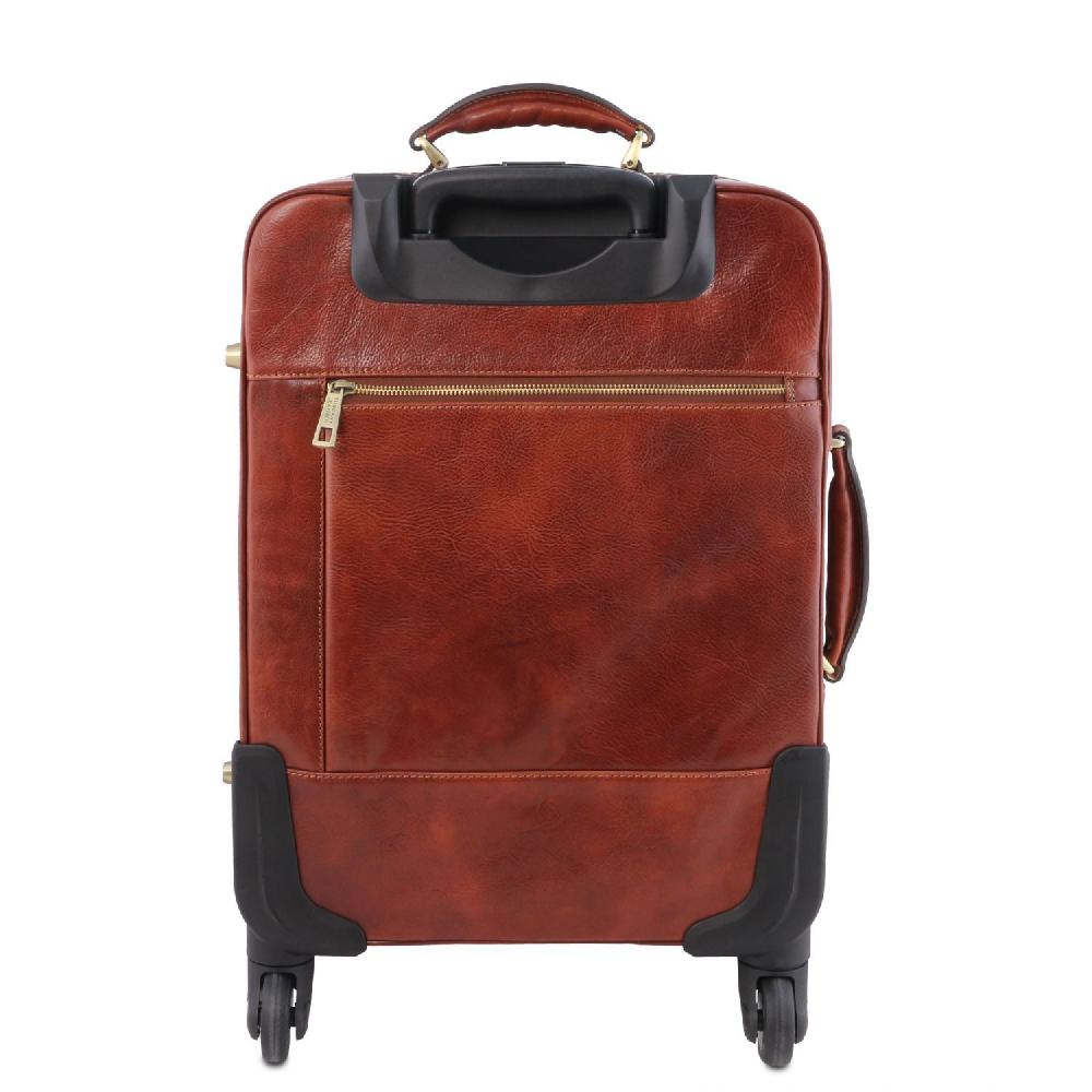 Tuscany Leather Trolley Verticale in Pelle con 4 Ruote Comprane uno, ottenene uno gratis