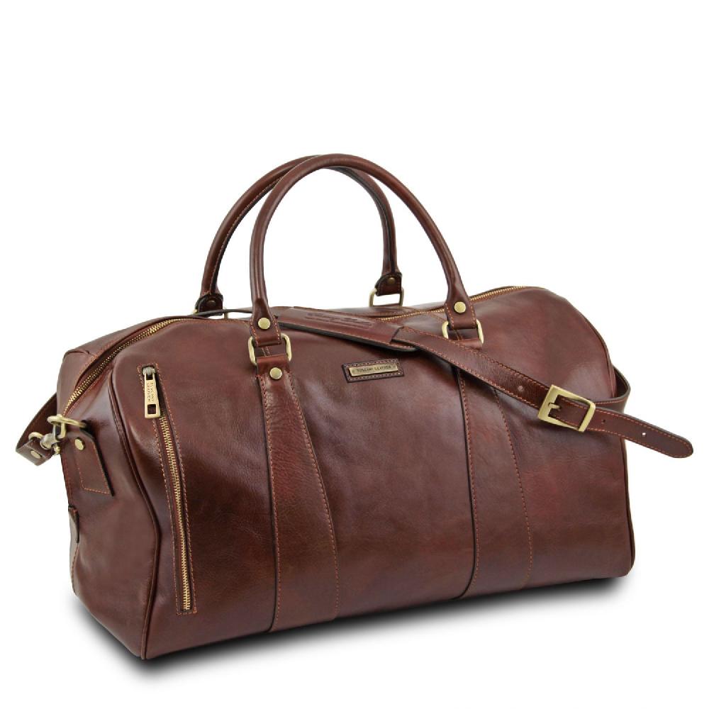 Tuscany Leather Borsone da Viaggio in Pelle - Misura Grande Super Saving Price