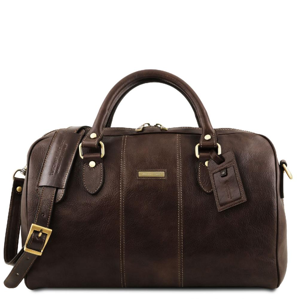 Tuscany Leather Borsone da Viaggio in Pelle - Misura Piccola Ritorno libero