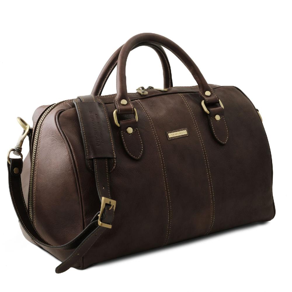 Tuscany Leather Borsone da Viaggio in Pelle - Misura Piccola Ritorno libero