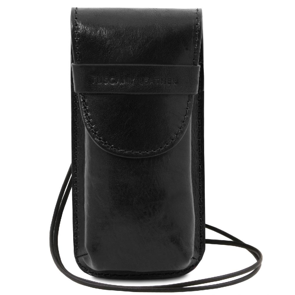 Tuscany Leather Esclusivo Portaocchiali/Portacellulare a Tracolla in Pelle Misura Grande Fino al 50% di sconto