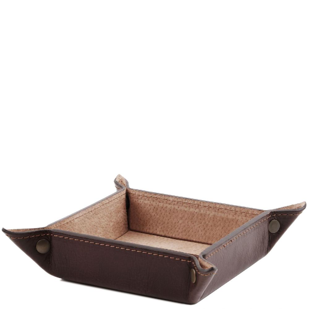 Tuscany Leather Esclusivo Svuotatasche in Pelle Misura Grande Sostegno trimestrale