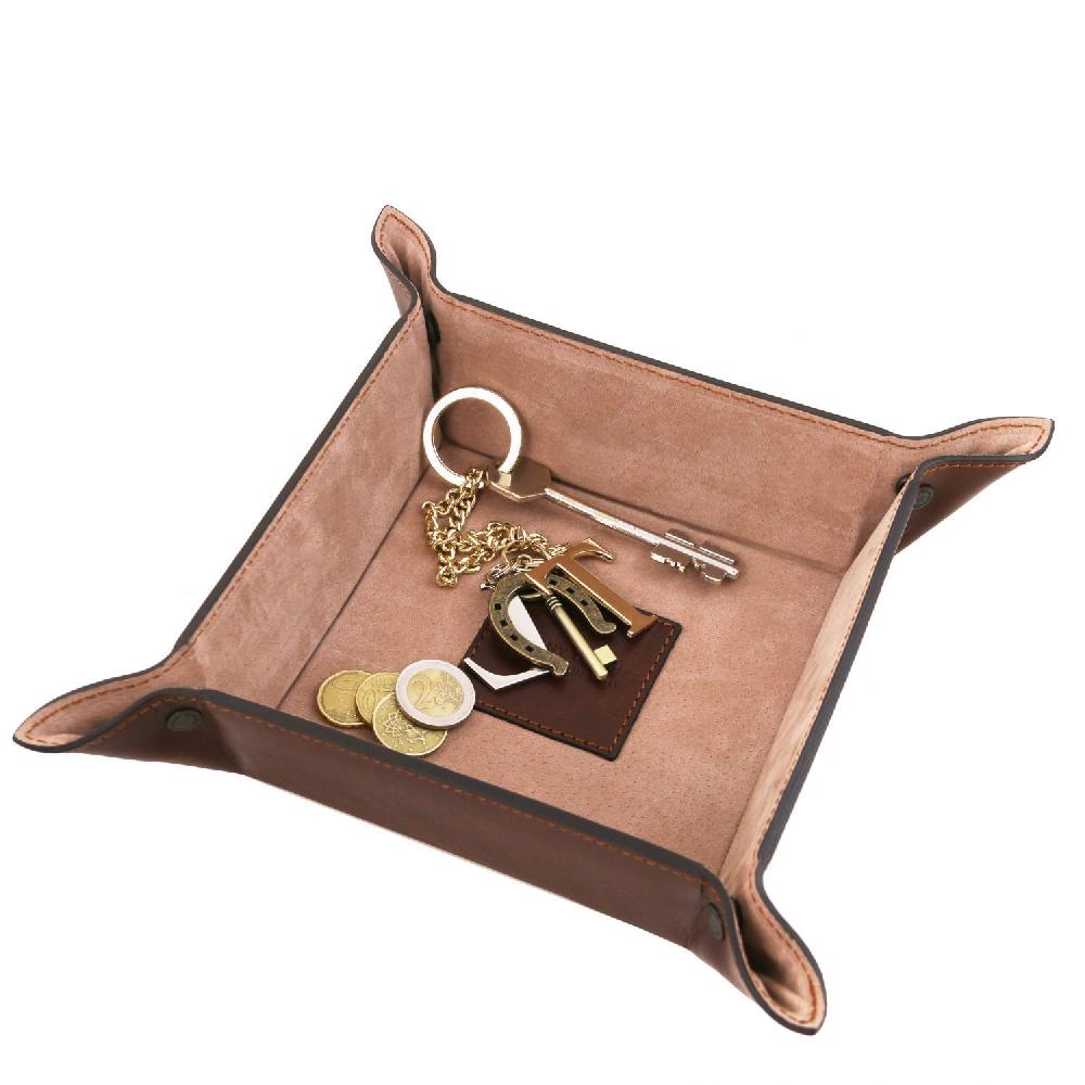 Tuscany Leather Esclusivo Svuotatasche in Pelle Misura Grande Sostegno trimestrale