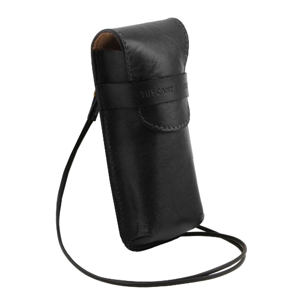 Tuscany Leather Esclusivo Portaocchiali/Portacellulare/porta Orologio a Tracolla in Pelle Super sconto