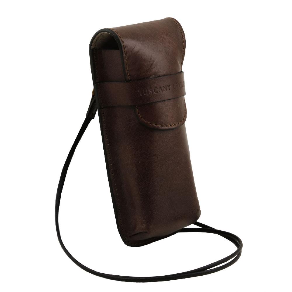 Tuscany Leather Esclusivo Portaocchiali/Portacellulare/porta Orologio a Tracolla in Pelle Enormi sconti