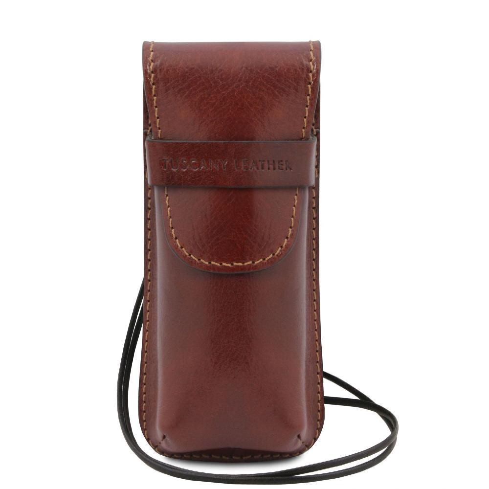Tuscany Leather Esclusivo Portaocchiali/Portacellulare/porta Orologio a Tracolla in Pelle 50% di sconto con spedizione gratuita