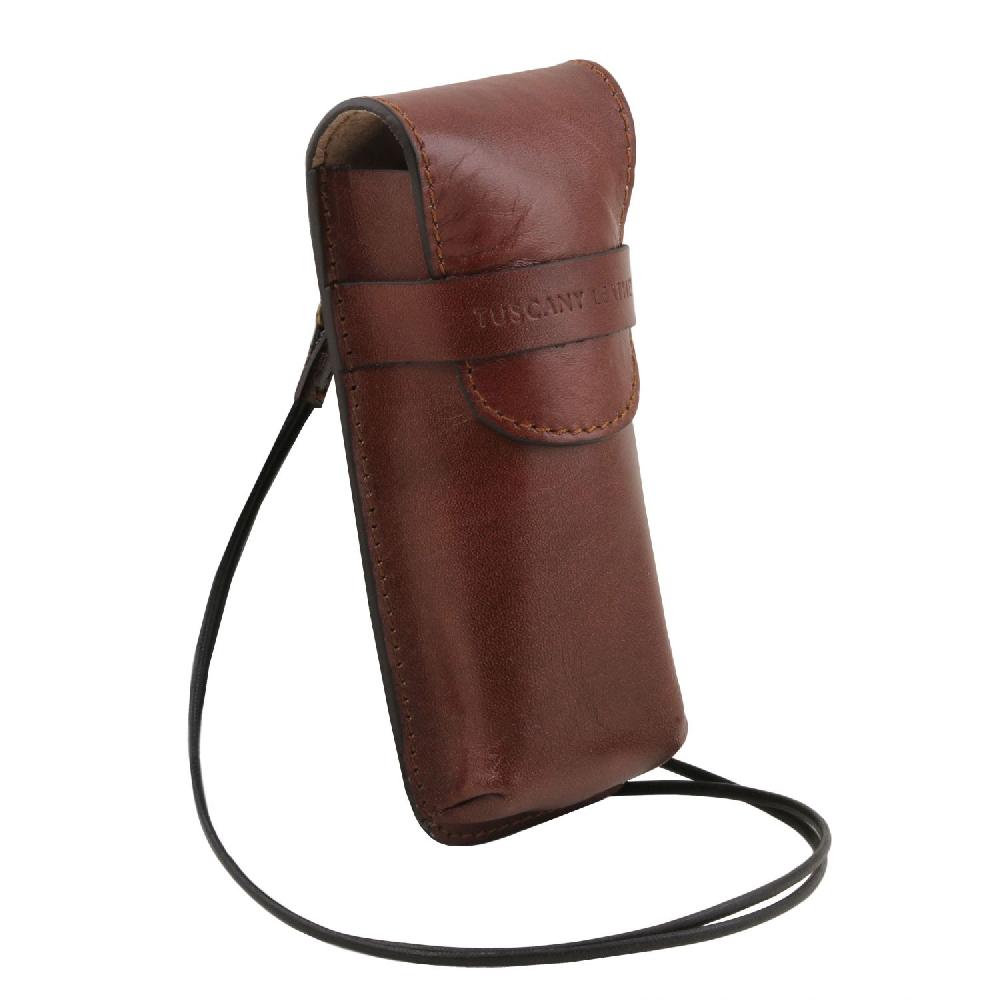Tuscany Leather Esclusivo Portaocchiali/Portacellulare/porta Orologio a Tracolla in Pelle 50% di sconto con spedizione gratuita