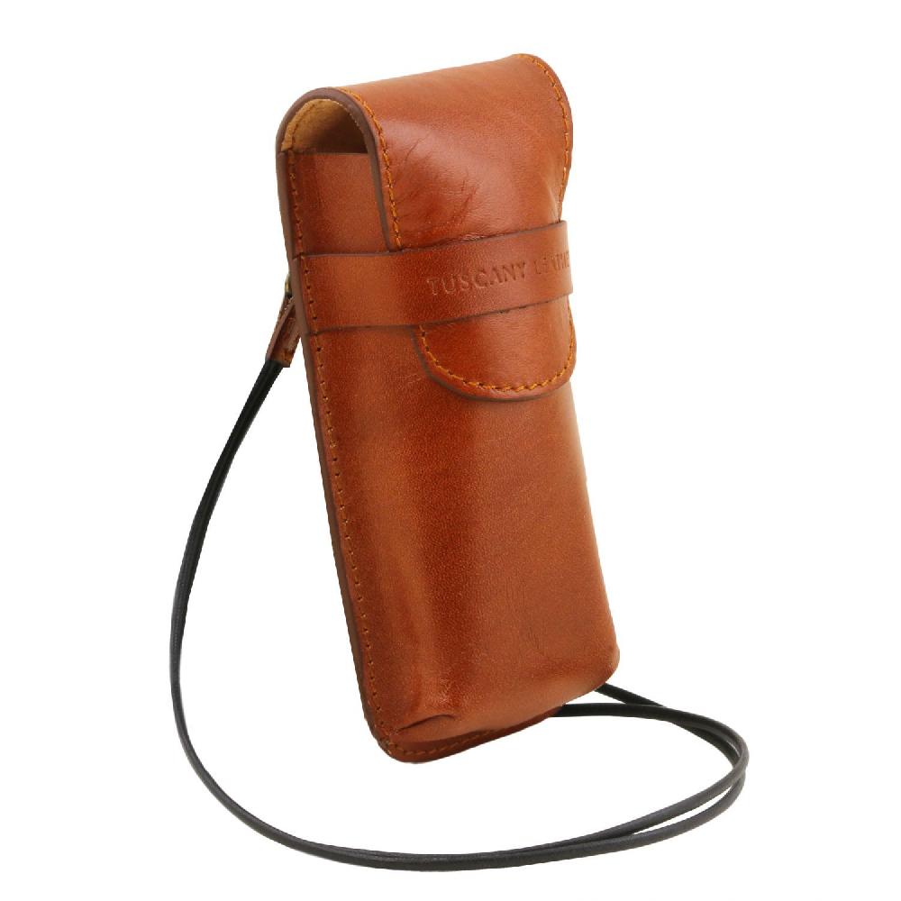 Tuscany Leather Esclusivo Portaocchiali/Portacellulare/porta Orologio a Tracolla in Pelle Trasporto libero internazionale