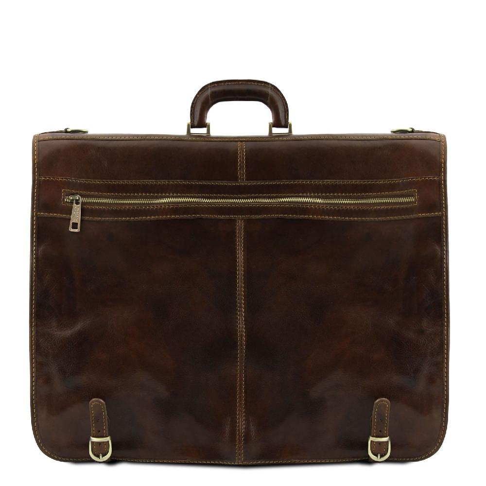 Tuscany Leather Porta Abiti in Pelle con Tascone Davanti Duty-free