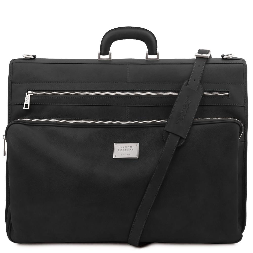 Tuscany Leather Porta Abiti in Pelle con Tascone Davanti 50% di sconto per tempo limitato