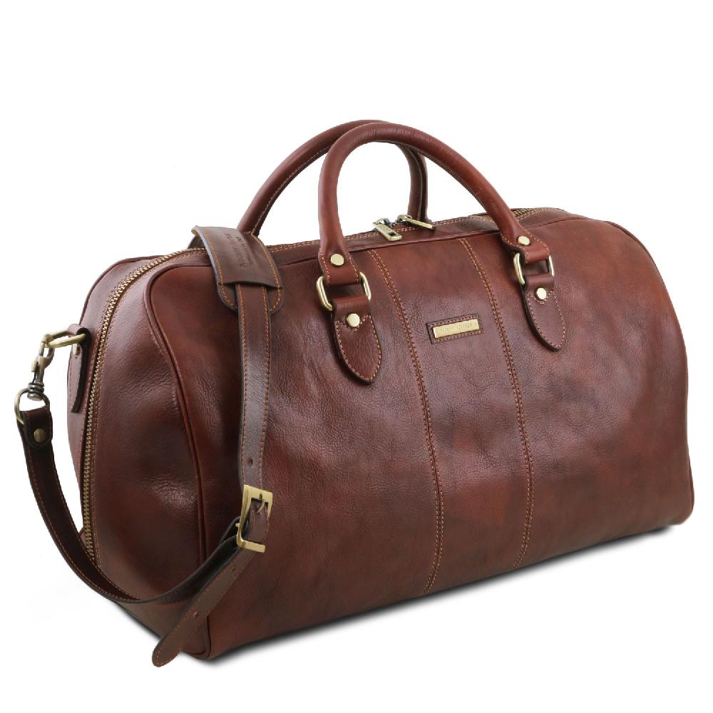 Tuscany Leather Borsone da Viaggio in Pelle e Beauty Case in Pelle Soddisfazione Garantita