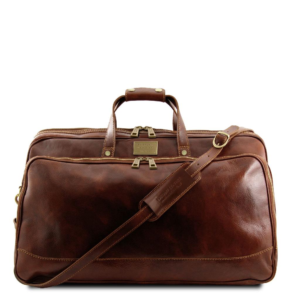 Tuscany Leather Set Trolley da Viaggio in Pelle Consegna Veloce
