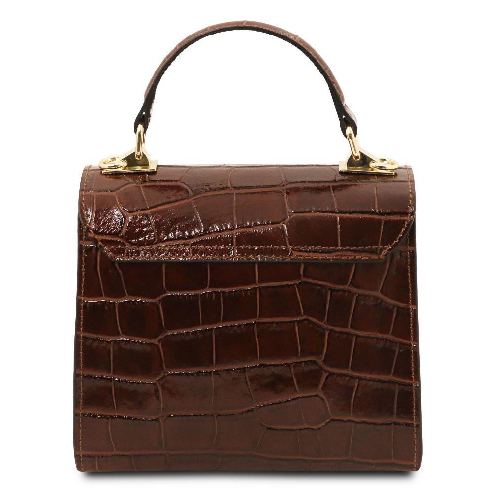 Tuscany Leather Borsa a Mano in Pelle Stampa Cocco Fornitura limitata