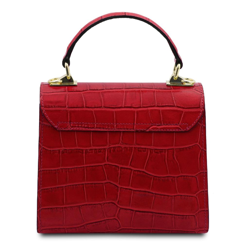 Tuscany Leather Borsa a Mano in Pelle Stampa Cocco Offerta esclusiva
