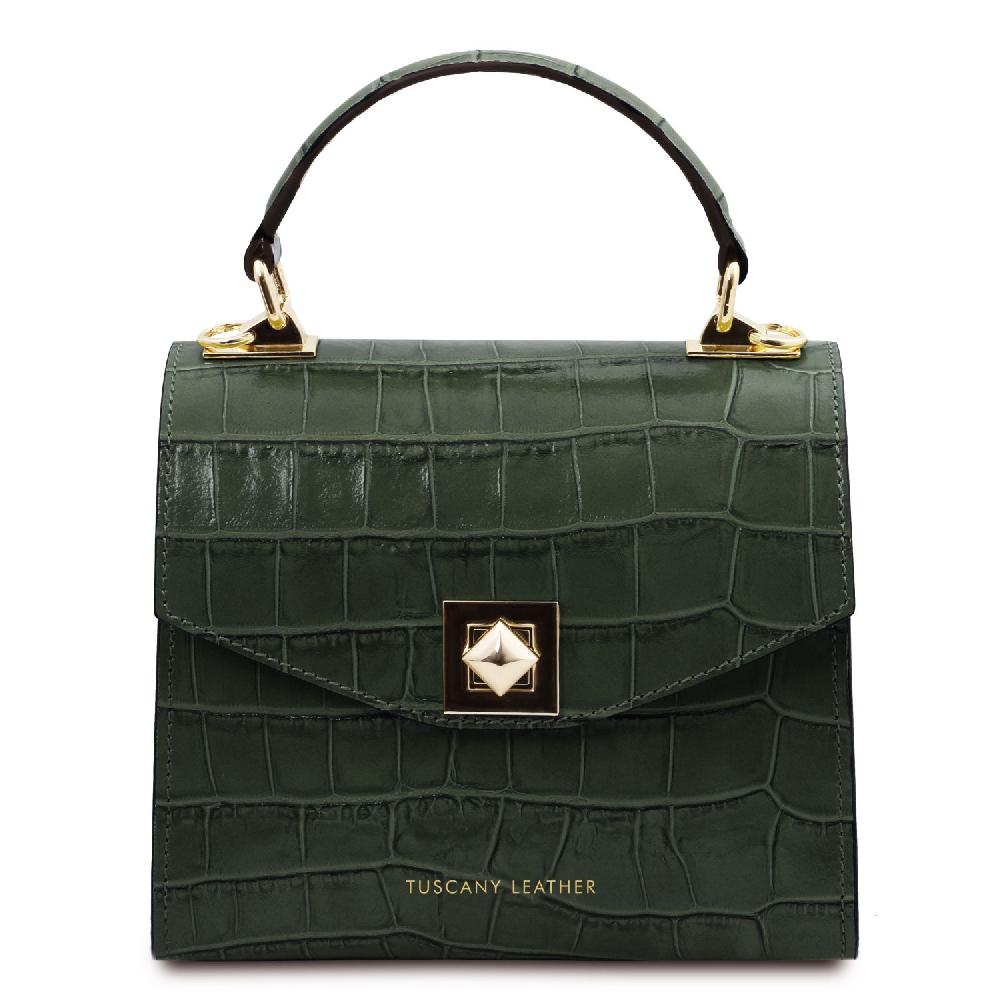 Tuscany Leather Borsa a Mano in Pelle Stampa Cocco Vendite stagionali
