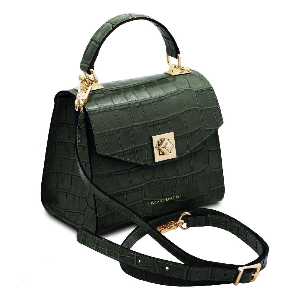 Tuscany Leather Borsa a Mano in Pelle Stampa Cocco Vendite stagionali