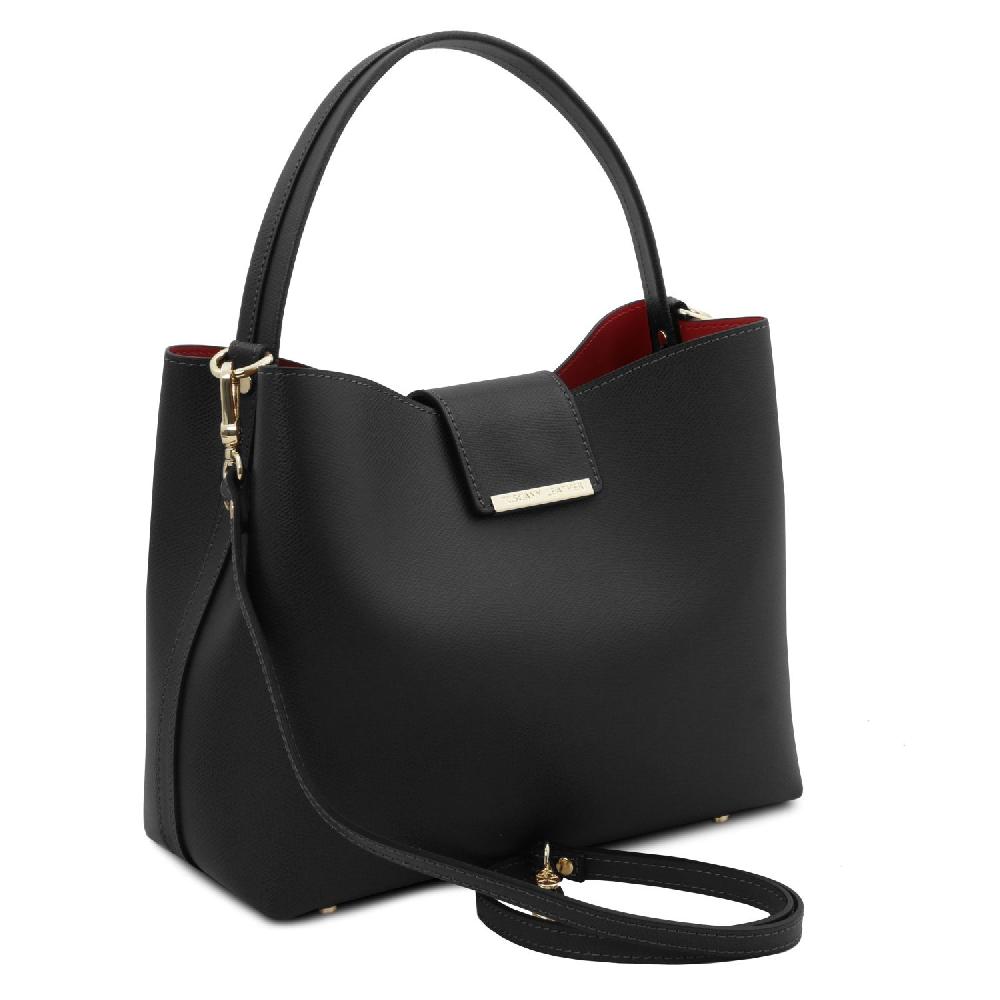 Tuscany Leather Borsa Secchiello in Pelle Offerta Giorno del Papà