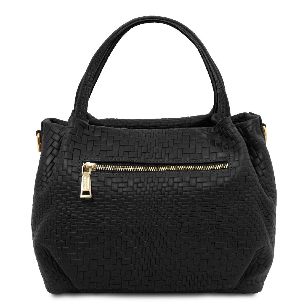Tuscany Leather Borsa a Mano in Pelle Morbida Stampa Intrecciata Liquidazione