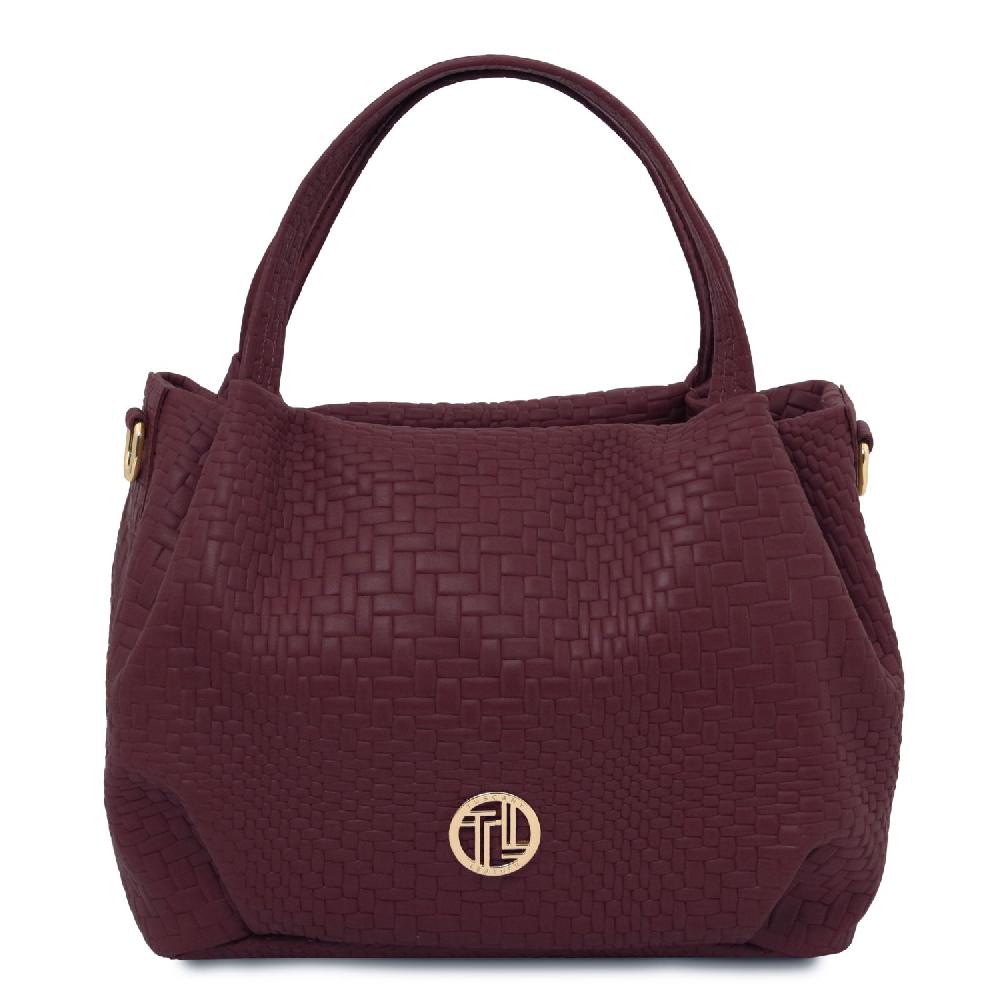 Tuscany Leather Borsa a Mano in Pelle Morbida Stampa Intrecciata Offerte speciali