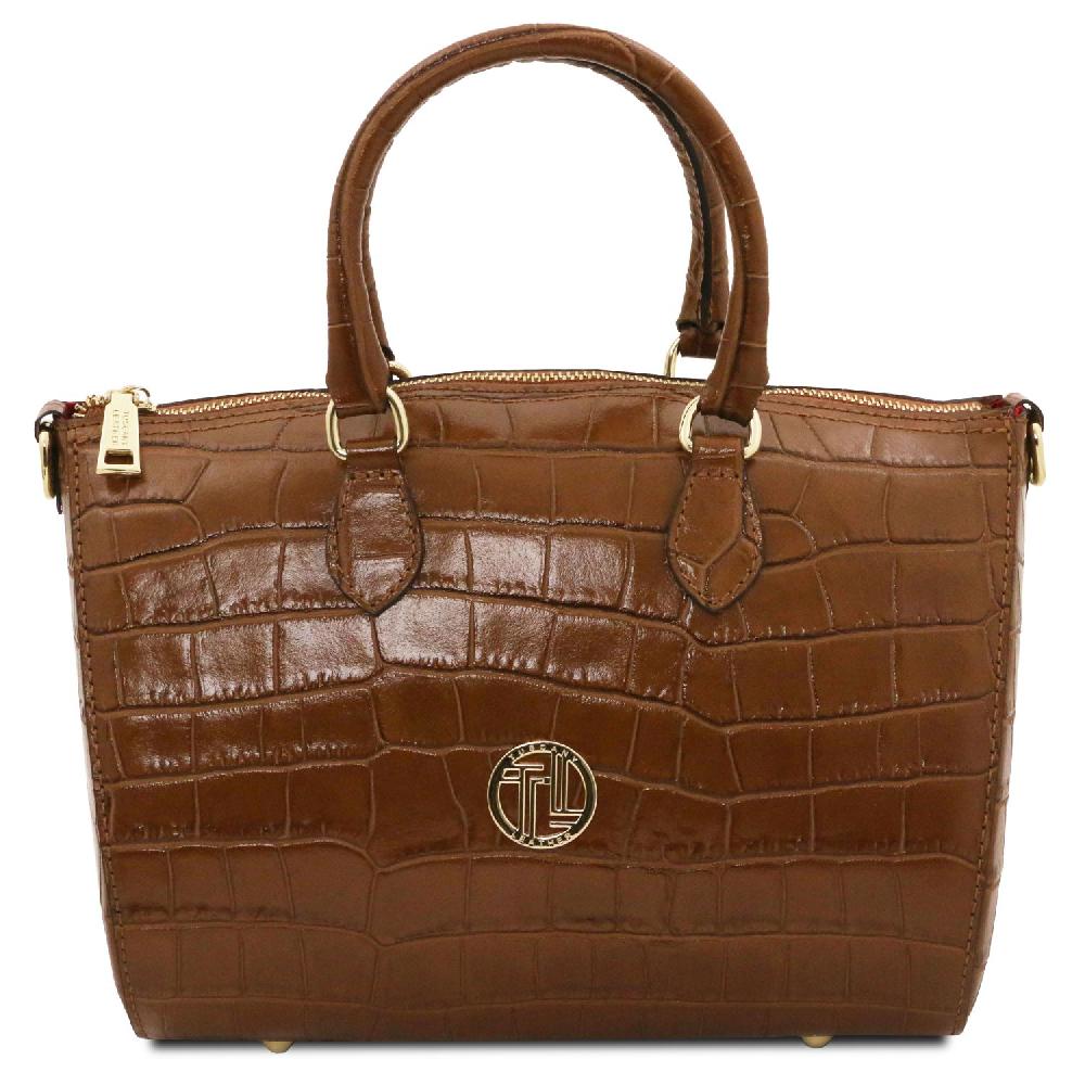 Tuscany Leather Bauletto in Pelle Stampa Cocco Enormi risparmi