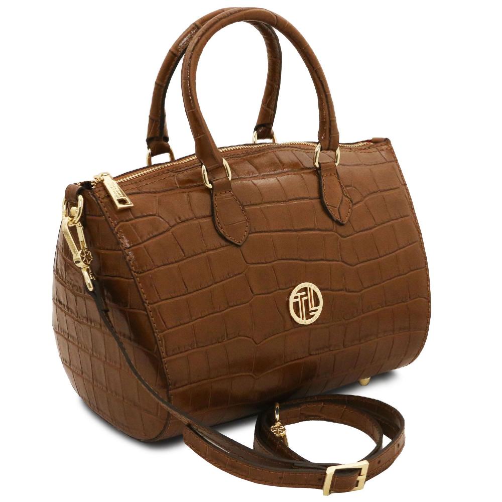 Tuscany Leather Bauletto in Pelle Stampa Cocco Enormi risparmi