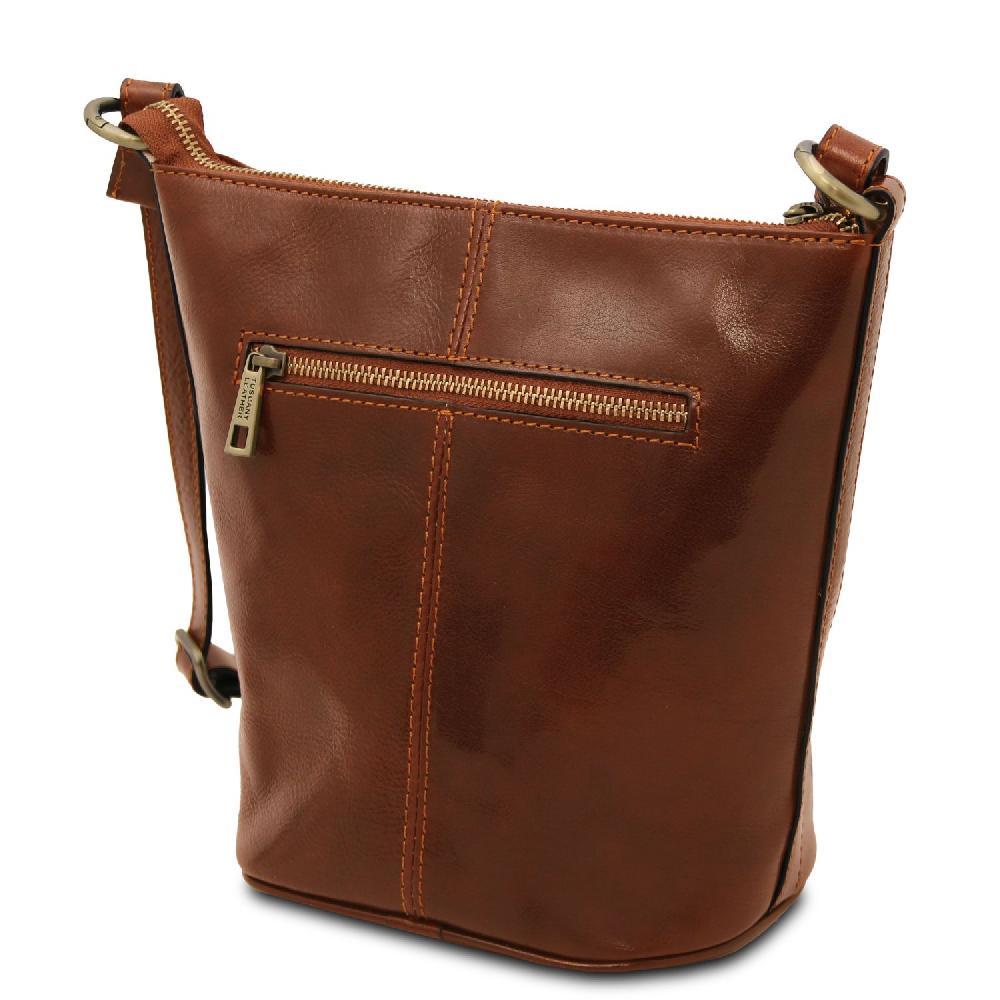 Tuscany Leather Borsa in Pelle a Tracolla Sostegno trimestrale