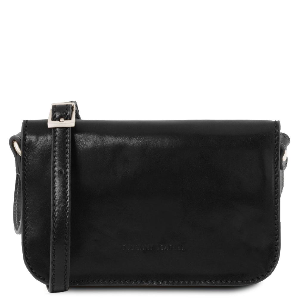 Tuscany Leather Tracollina in Pelle con Pattella Enormi sconti