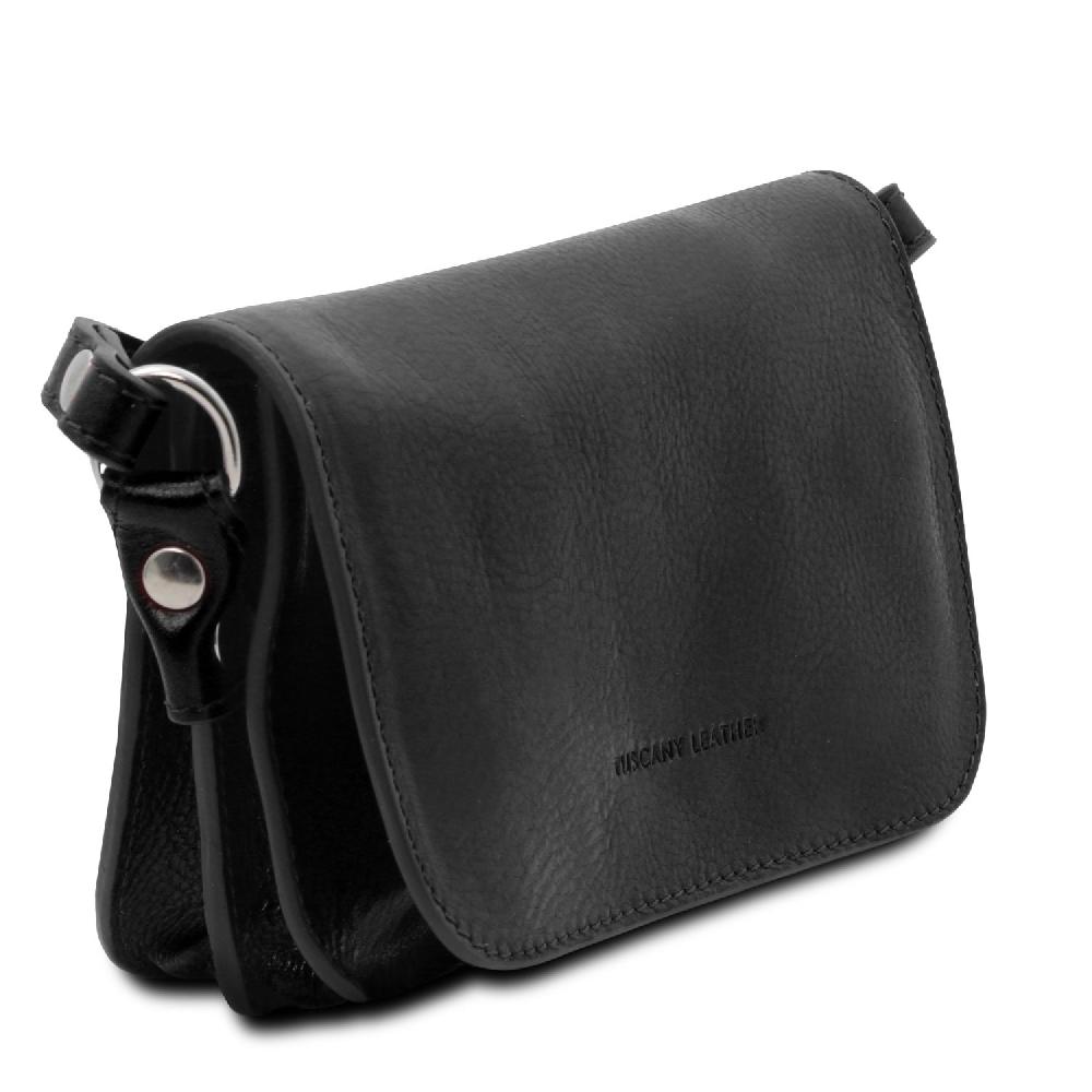 Tuscany Leather Tracollina in Pelle con Pattella Enormi sconti