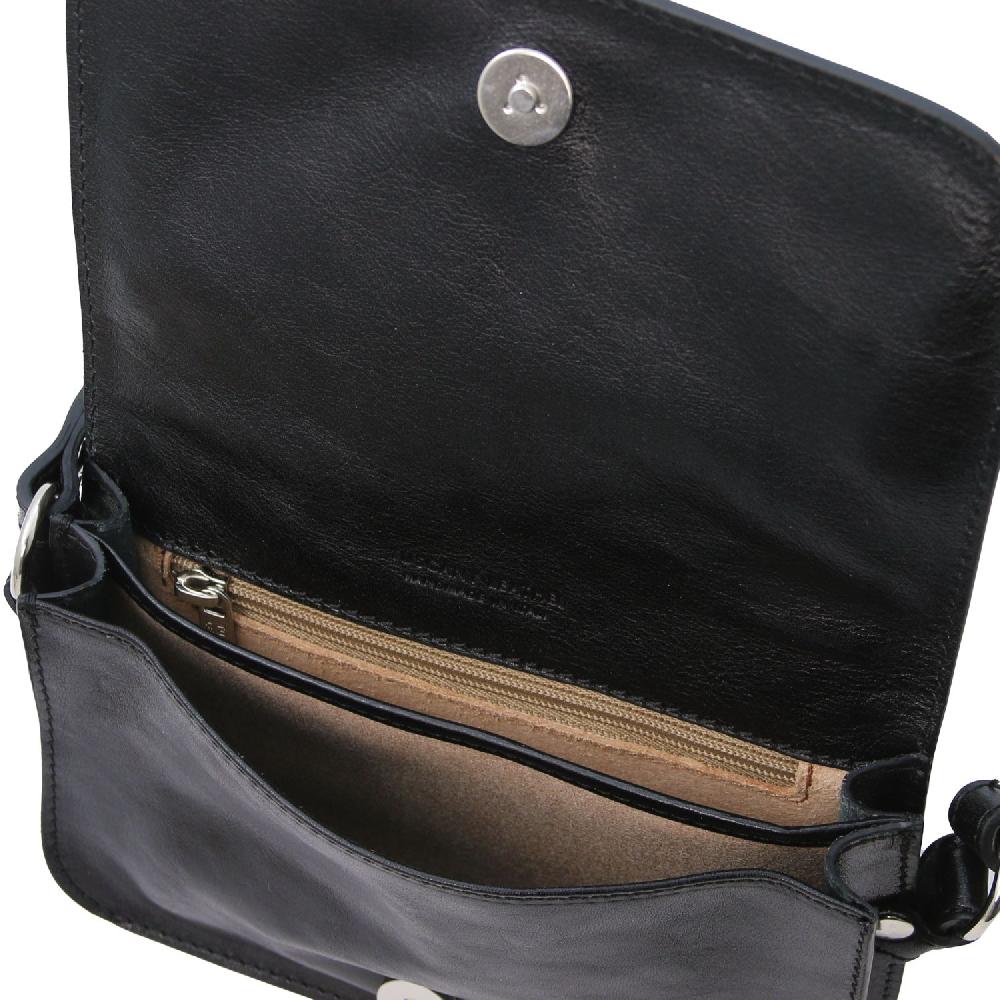 Tuscany Leather Tracollina in Pelle con Pattella Enormi sconti