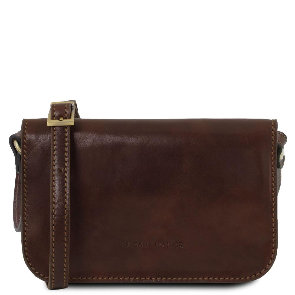 Tuscany Leather Tracollina in Pelle con Pattella 50% di sconto con spedizione gratuita