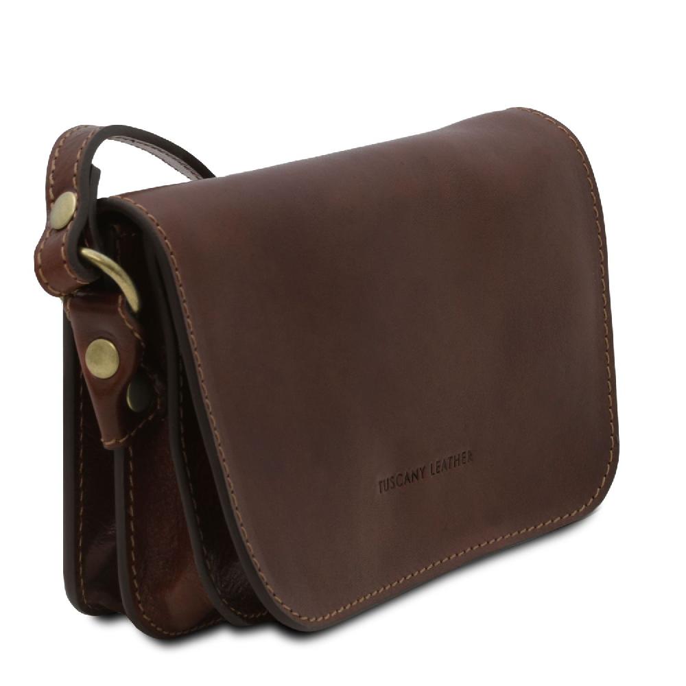 Tuscany Leather Tracollina in Pelle con Pattella 50% di sconto con spedizione gratuita