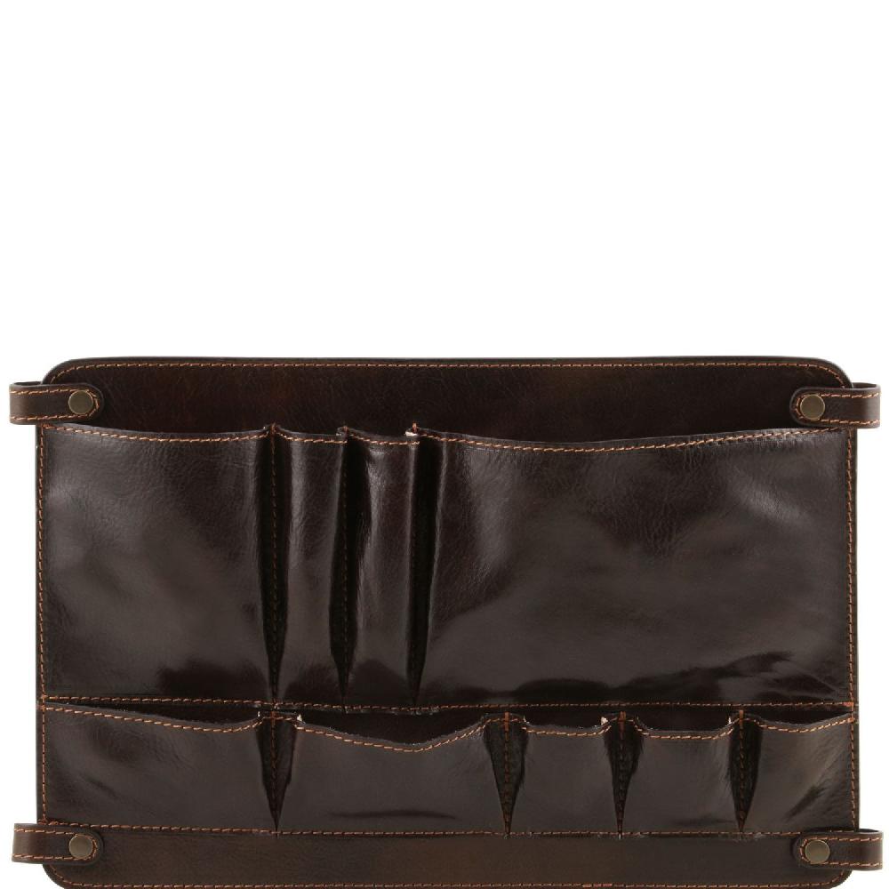 Tuscany Leather Modulo Multifunzione in Pelle con Tasche Italia