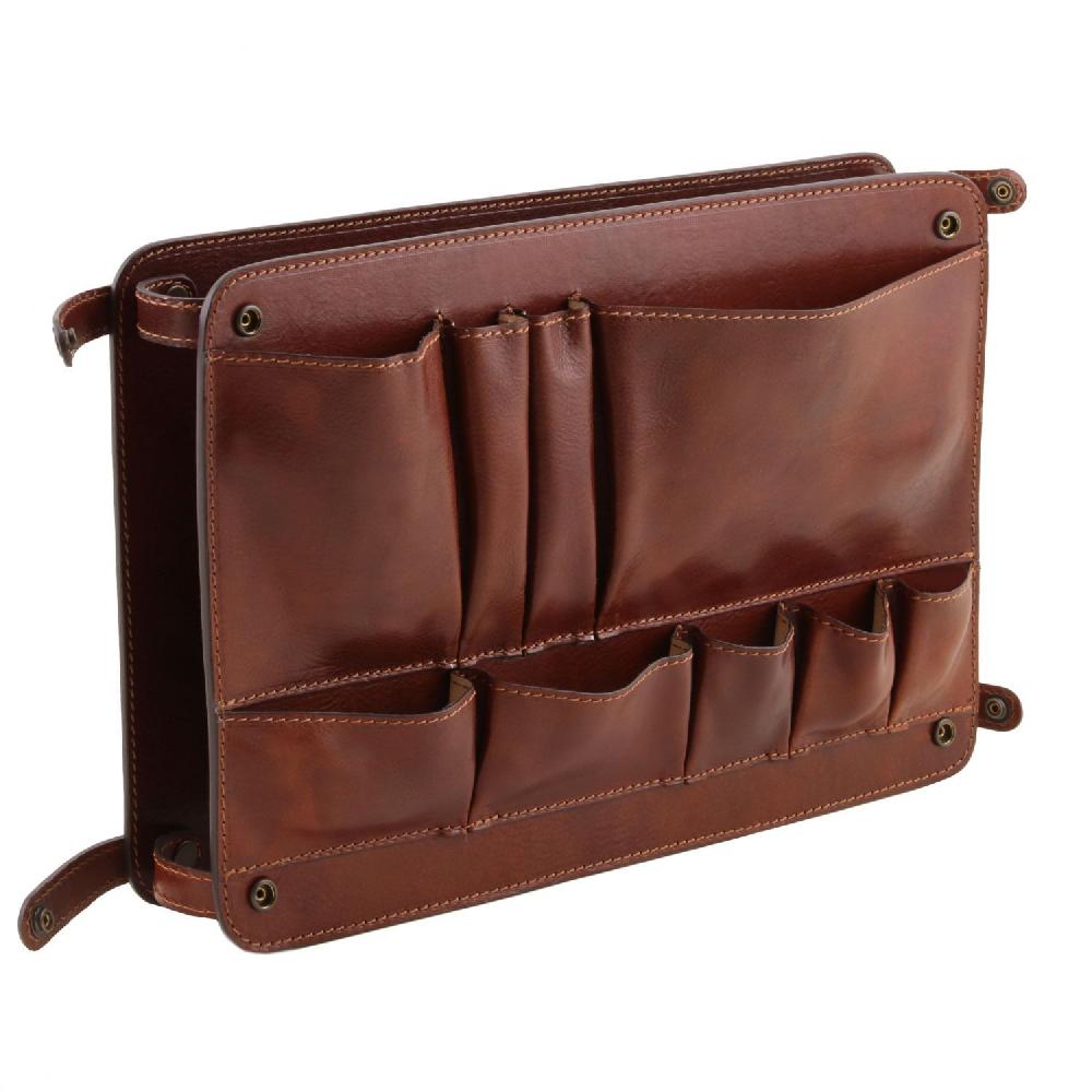Tuscany Leather Modulo Multifunzione in Pelle con Tasche Italia