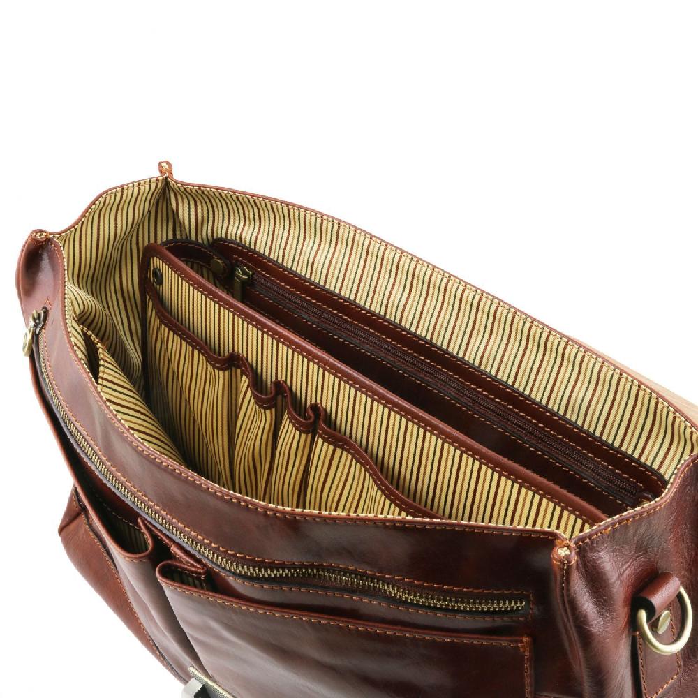 Tuscany Leather Modulo Multifunzione con Tasche Qualità