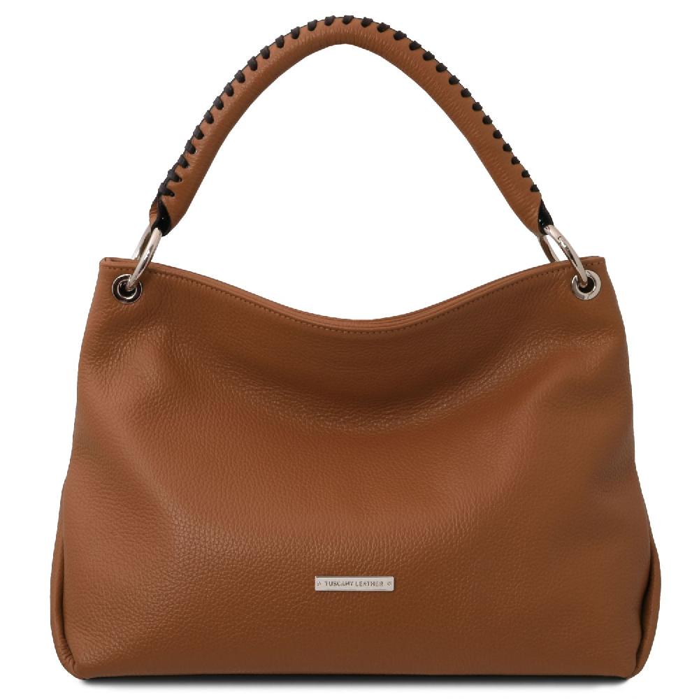 Tuscany Leather Borsa a Spalla in Pelle Morbida Presa