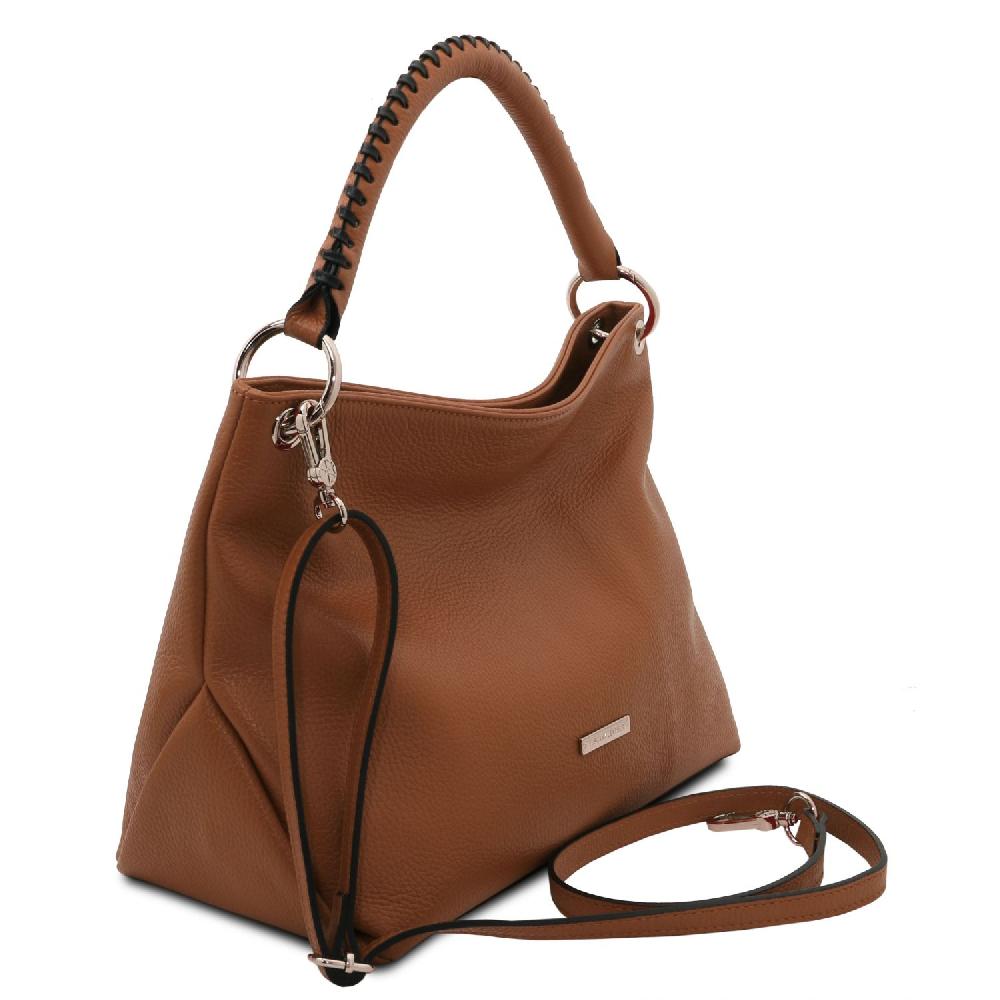 Tuscany Leather Borsa a Spalla in Pelle Morbida Presa