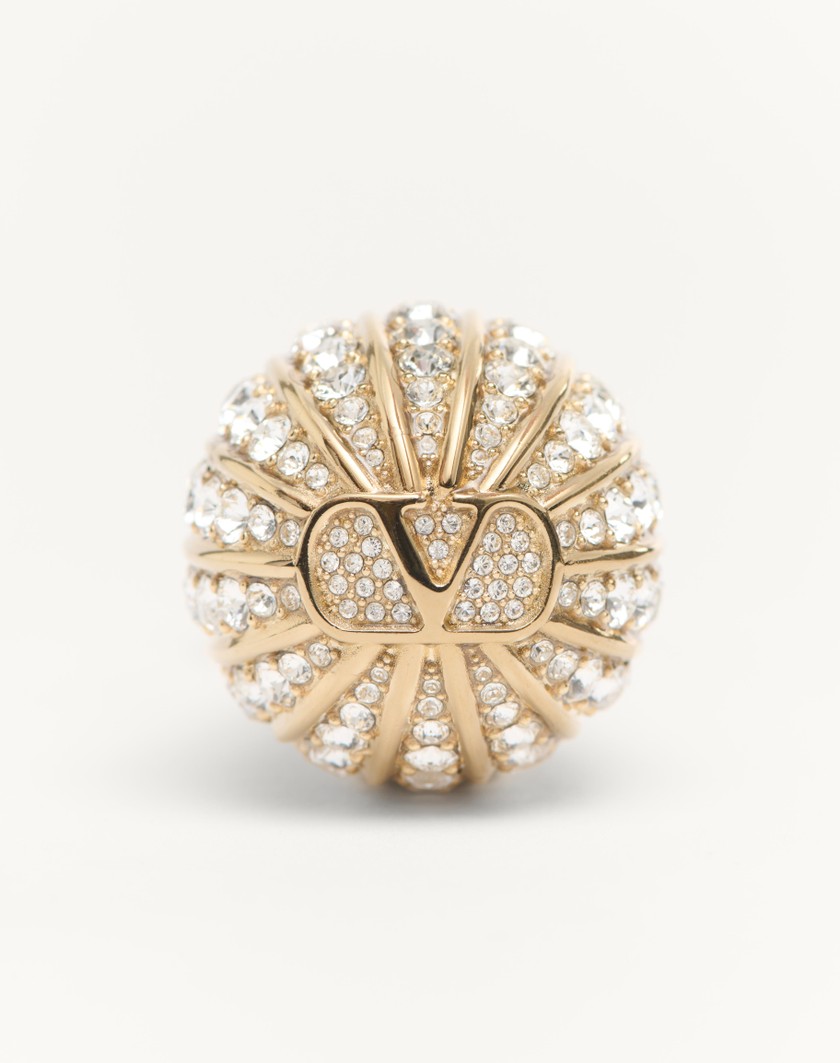 Valentino Handbags Orecchini Poetiques Des Gouttes In Metallo E Cristalli Swarovski® per Donna in Oro/crystal | Valentino IT I Più Venduti