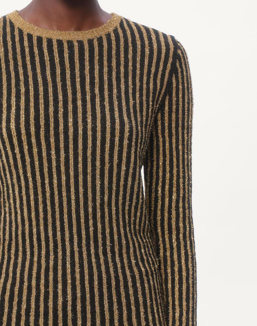 Valentino Handbags Maglia In Lurex per Donna in Nero/oro | Valentino IT Negozio