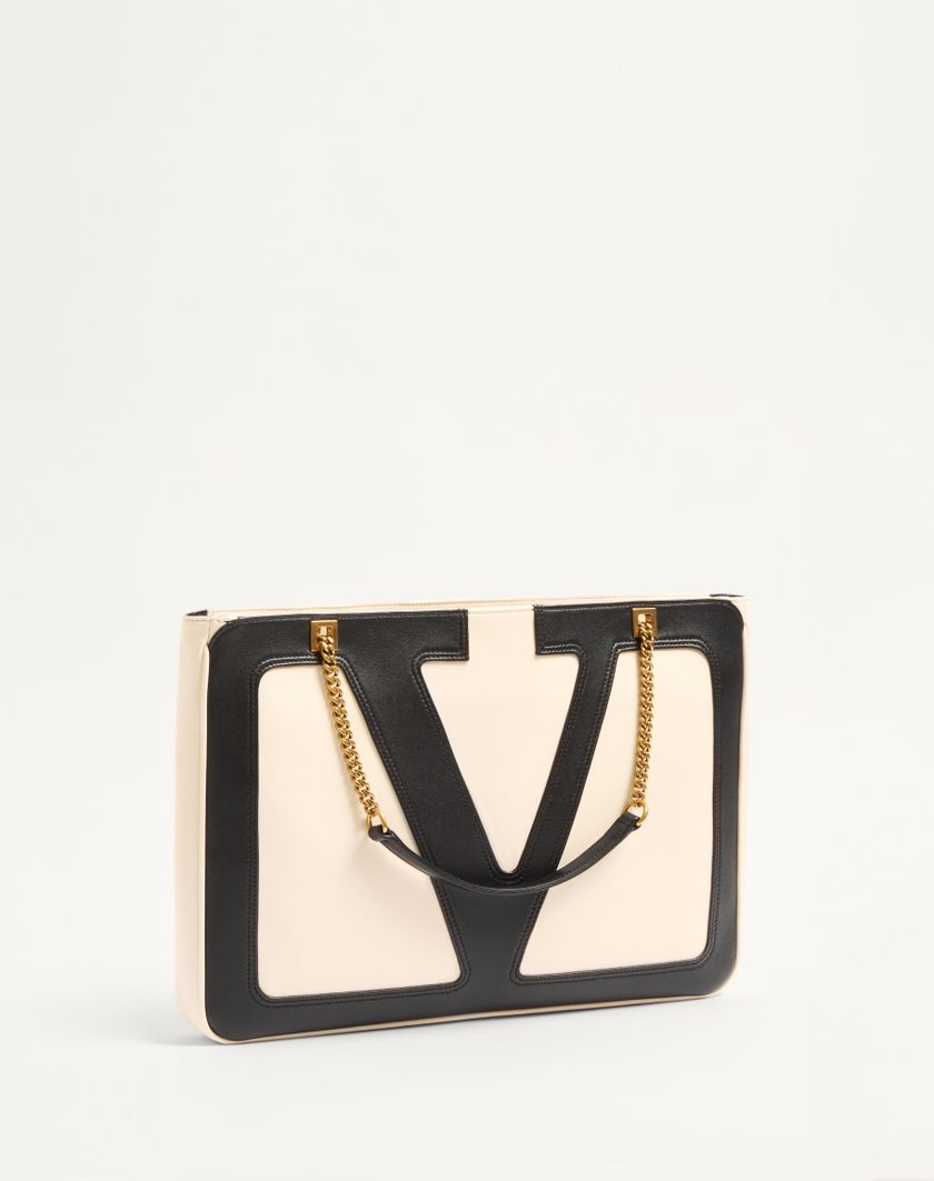Valentino Handbags Borsa Shopping Media Valentino Garavani Viva Superstar In Nappa per Donna in Nero/marrone | Valentino IT Qualità Garantita