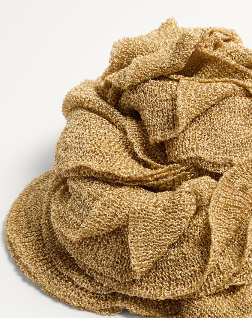 Valentino Handbags Sciarpa Knitted In Lurex per Donna in Oro | Valentino IT Promozione Limitata