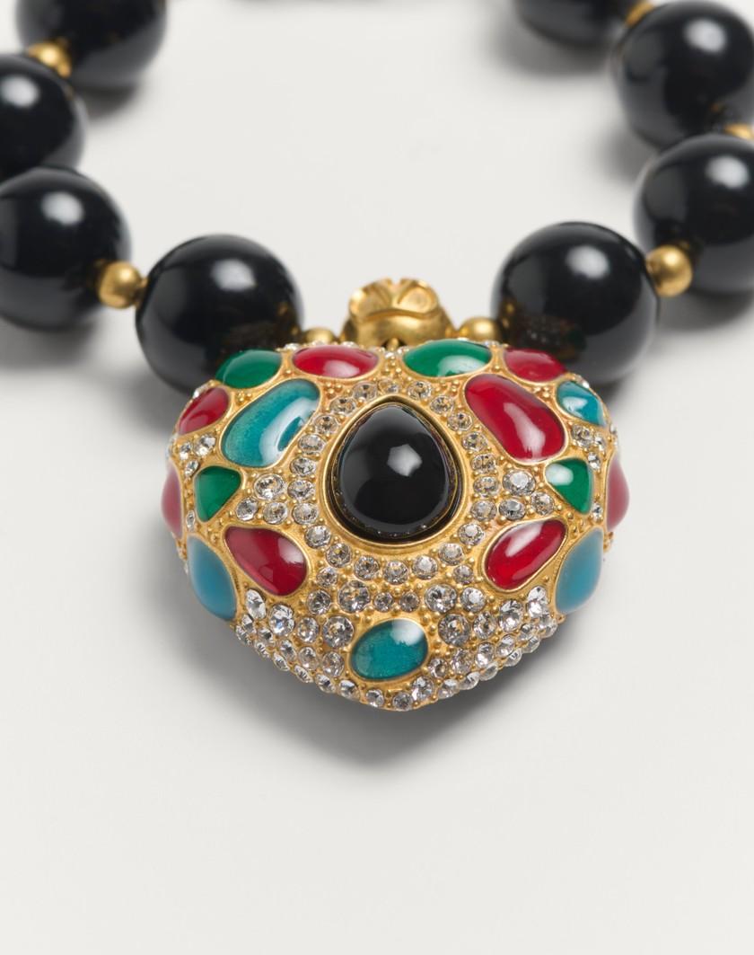 Valentino Handbags Bracciale Coeur Royal In Metallo Resina Smalto per Donna in Multicolor | Valentino IT Shopping Online
