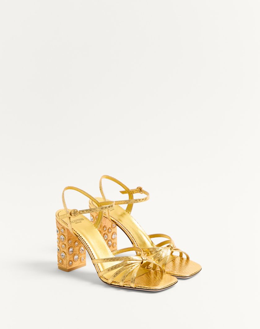 Valentino Handbags Sandalo Preshoes In Ayers Laminato Con Cristalli 90mm per Donna in Oro/crystal | Valentino IT Hotsell