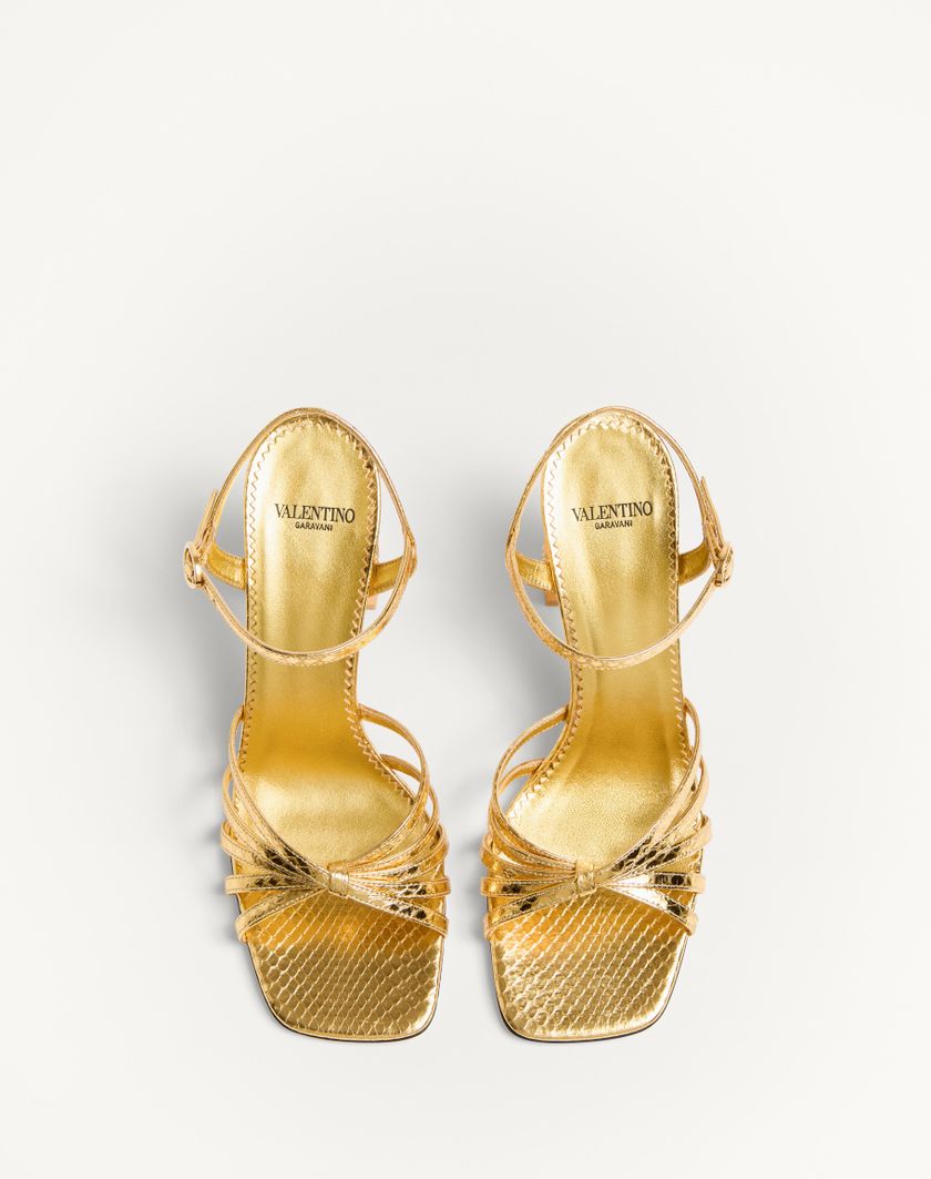 Valentino Handbags Sandalo Preshoes In Ayers Laminato Con Cristalli 90mm per Donna in Oro/crystal | Valentino IT Hotsell