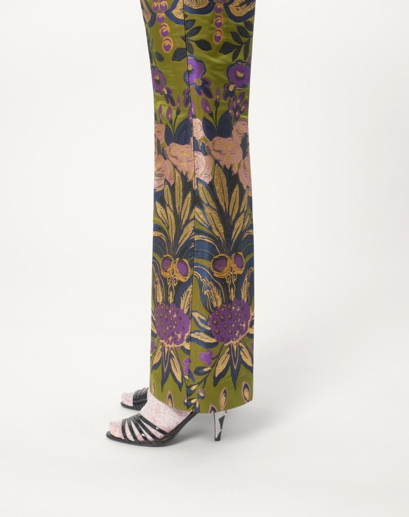 Valentino Handbags Pantaloni In Apres L'hiver Jacquard Floreale Lurex per Donna in Multicolor | Valentino IT Vendite Flash