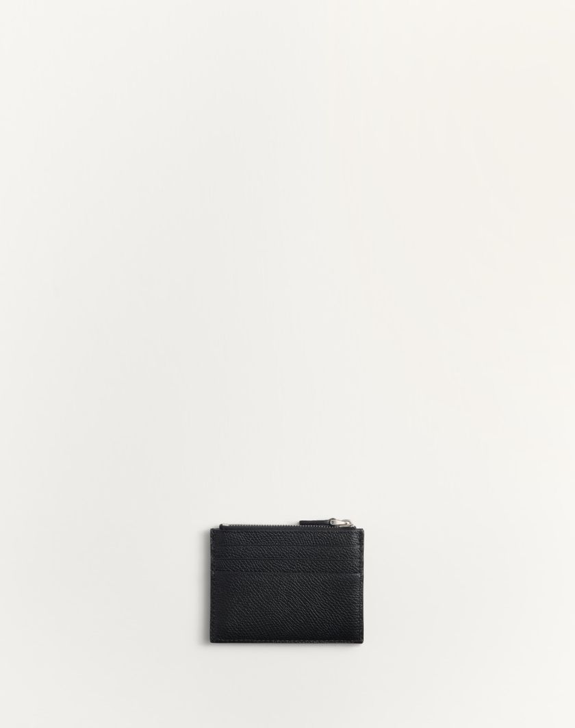 Valentino Handbags Portacarte Vlogo Signature In Vitello Granato per Uomo in Nero | Valentino IT Soddisfazione Garantita