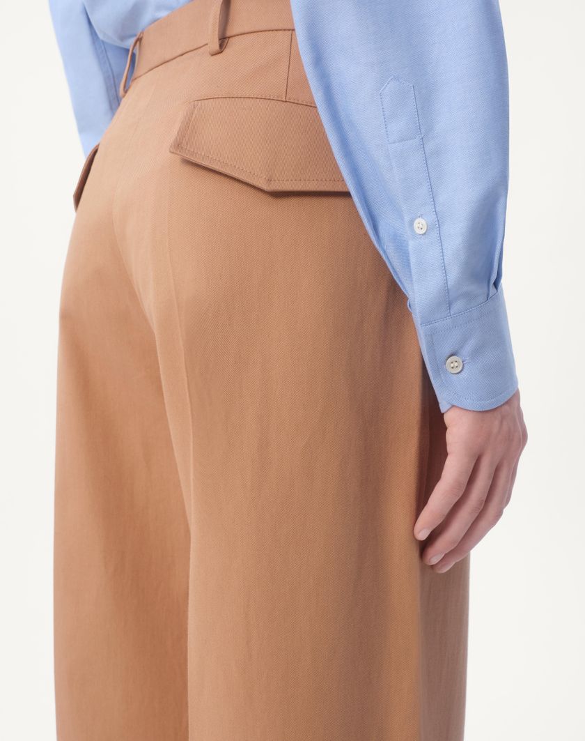 Valentino Handbags Camicia In Cotone Con Ricamo Vlogo per Uomo in Celeste | Valentino IT Vendita Economica