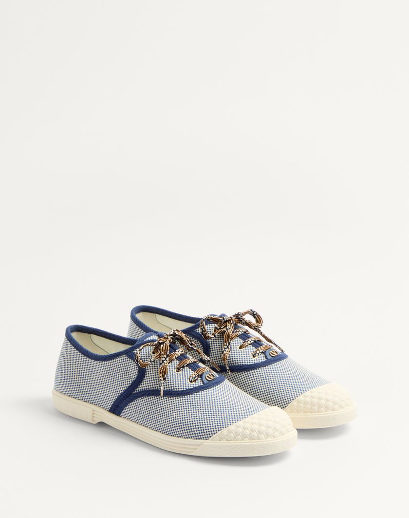 Valentino Handbags Sneaker Bay By Bay In Tessuto per Uomo in Tabacco | Valentino IT I Più Venduti